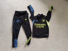 Adidas Kids Arsenal Tracksuit Jacket and Pants Size 7/8 Excellent Condition