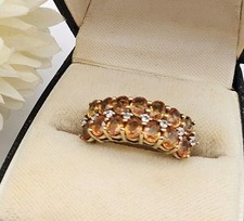 9ct Gold Sunset Sapphire Ring, Size O, Fully Hallmarks