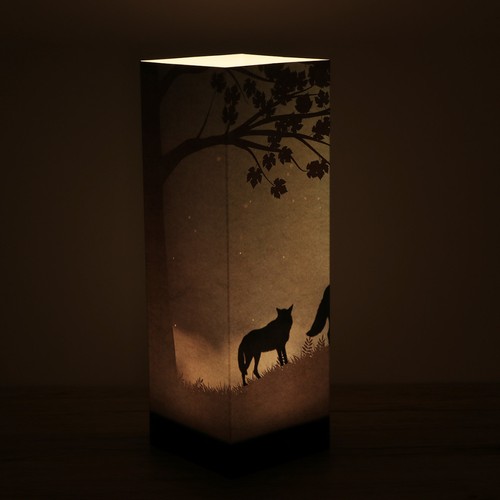 Wolf pattern night light - wolf,