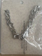 Silver Tone Chunky Curb Chain