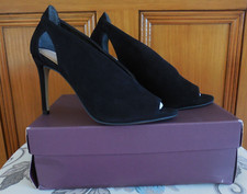 Carvela Alpha Suede Leather Peep Toe Shoes - Black - Size UK6/EU39 - RRP £139