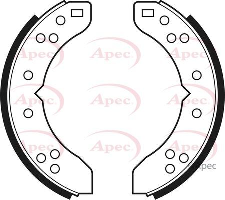 Apec shu250 brake shoe set - shu250,