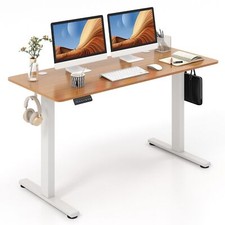 Costway Electric Standing Desk 140 x60 cm Height Adjustable Computer Desk