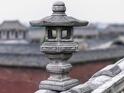 Stone pagoda statue outdoor - statue,