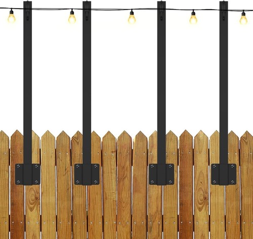 4pk sturdy black metal string - black,
