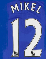 Mikel 12 2007-2013 Chelsea Player Size Premier League White Nameset  UK STOCK
