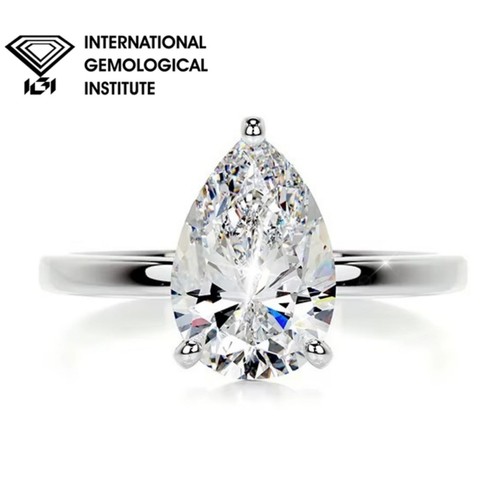 Pear solitaire diamond - solitaire,