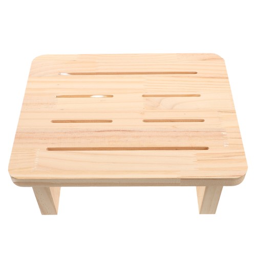 Low wood stool - wood, small
