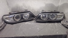 REFURBISHED BMW X5 E53 Front Headlights Pair LCI Halogen Angel Eyes