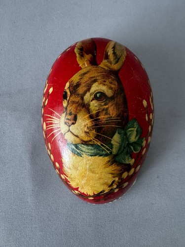 Vintage paper mache easter egg - paper,