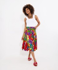 Joe Browns Women's Bright Floral Godet Panel Midi Skirt