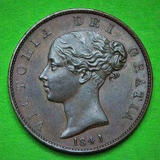 1841 Victoria HALF PENNY