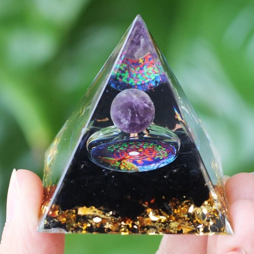 Orgonite pyramid amethyst - orgonite,