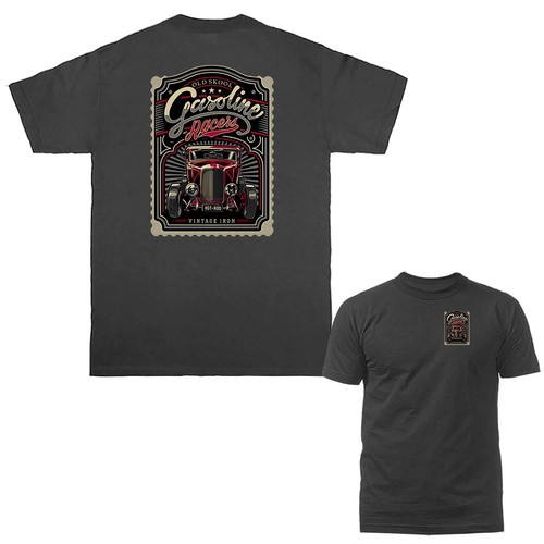 Old skool gasoline hot rod - old,