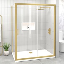Brushed Brass Sliding Shower