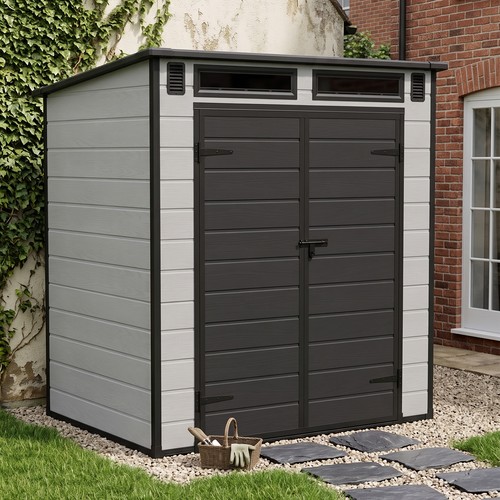 Plastic garden shed pent - garden,