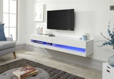 Galicia White 150cm Floating TV Unit with Led- LOCAL DELIVERY ONLY