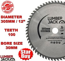 Lumberjack TCT Circular Saw Blade 305mm x 30mm 100 Teeth for Mitre & Table Saws