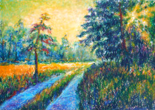Sunset Landscape Original Oil