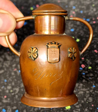 Antique ' Trench Art Jug WW1 ' Handmade Coat Of Arms Militaria Shell Case ***