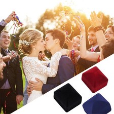 Wedding Velvet Engagement Gift Storage Ring Box Jewelry Case Wedding Ring Box