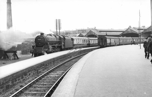1956 inverness train station - train,