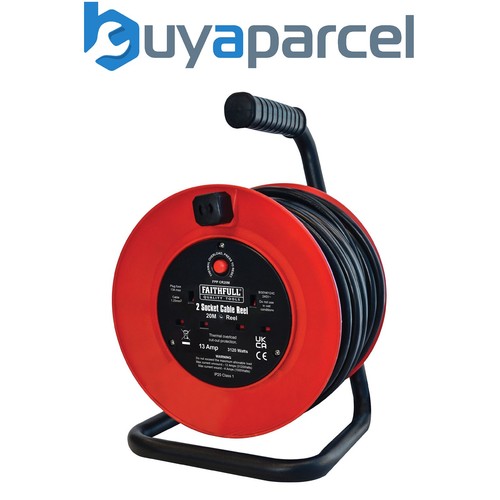 Faithfull 20m open drum cable - open,