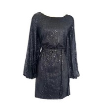 Be You Black Sequin Sparkly Dress Size 22 New RRP £60 Christmas Party Cruise