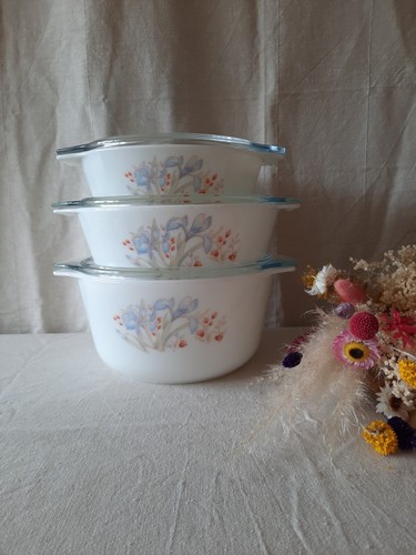 Vintage pyrex blue iris - 3,