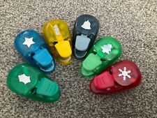 Sale Job lot 6 x EK Success Christmas Card Craft Punches bell candle Holly tree