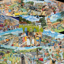  Vintage British Life Seaside Trains Fairground  Village Life Shops  Metal Sign