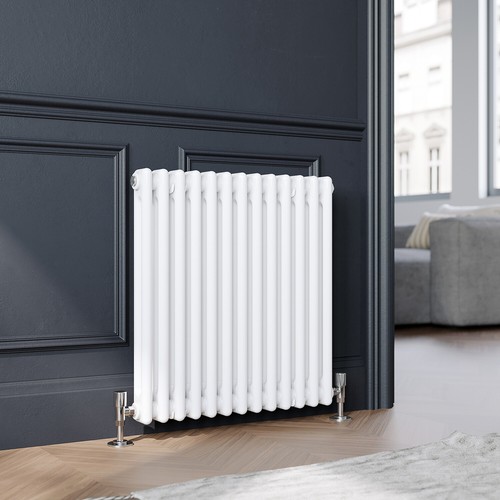 White traditional radiator - white,