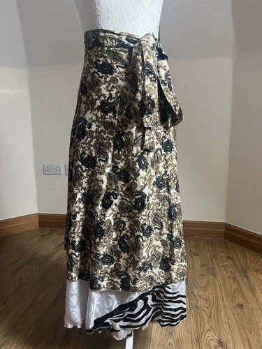 Long multi silk skirt maxi - multi,