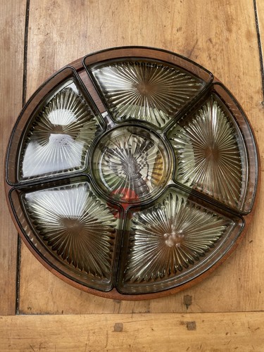 Vintage rotating platter lazy - platter,