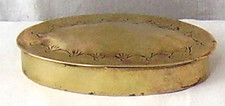 OVAL SNUFF BOX  ANTIQUE BRASS