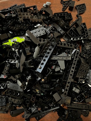 Black lego bricks 500g bulk - black,