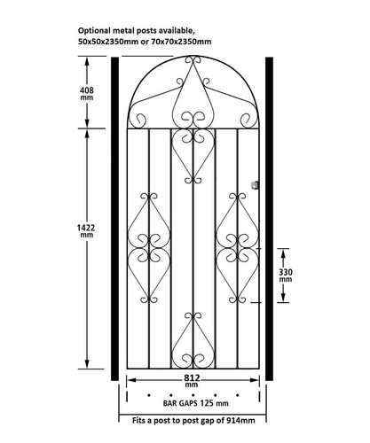 Classic metal scroll tall - classic,