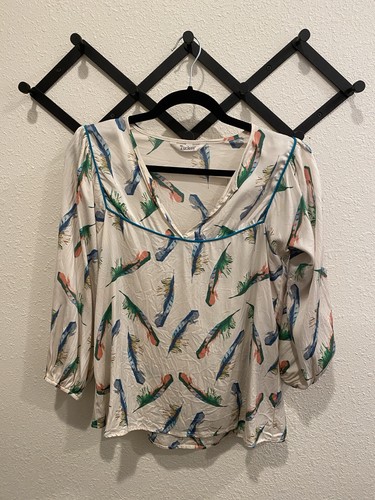 Tucker silk blouse made - made, usa