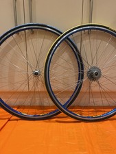 Mavic Open Pro 9 Speed Campagnolo Blue Anodised 700c Clincher wheelset Vintage