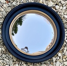 Antiqued Black Round Convex
