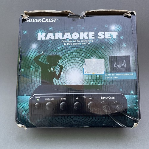 Silver crest karaoke set with - crest,