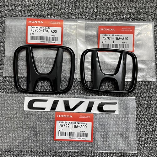 Gloss black front - 3x,