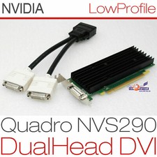 256MB Dual Head Graphic Card Nvidia Quadro NVS290 Pcie Comp. Windows 7 8 10
