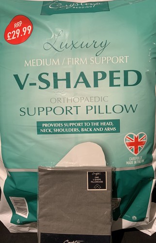 Shaped pillow and grey case - and,