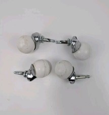 Vintage Set x4 Ioshi Japan Mid-Century 2” Metal Ball Swivel Caster Wheels, Retro