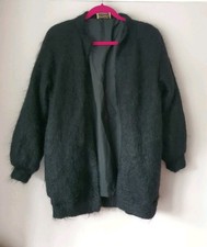 Vintage Black Mohair Cardigan