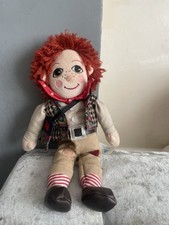 VINTAGE JIM SOFT TOY RAGDOLL 10”  W/ EMBROIDERED BAG ROSY & JIM COLLECTABLE VGC