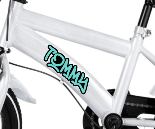 Personalised vinyl bike - personalised,