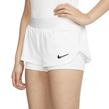 NIKE COURT FLEX DRI FIT TENNIS 2IN1 SHORTS - WHITE CJ0948-100 KIDS GIRLS M