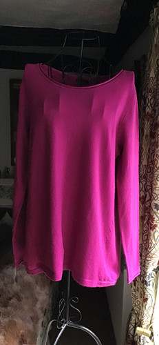 Fuchsia pink boat neck - fuchsia,